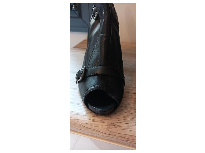 Autre Marque Pianura studio Botines con puntera abierta y tacón alto Negro - vista 4