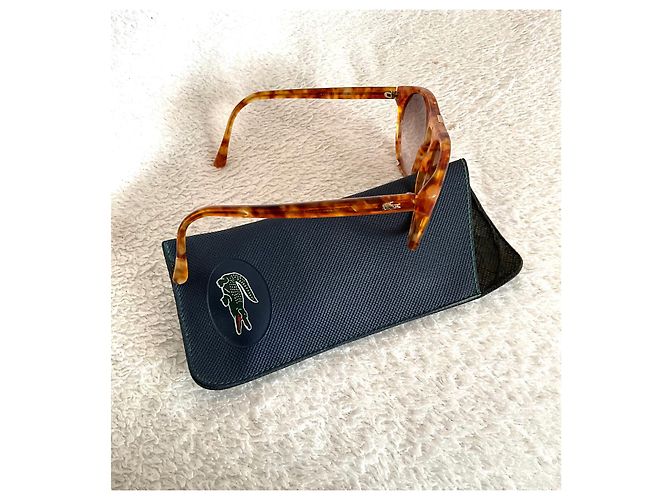 Occhiali da sole Lacoste 130 Marroni Acetato Marrone Marrone chiaro - vista 5