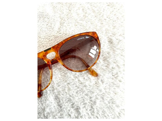 Occhiali da sole Lacoste 130 Marroni Acetato Marrone Marrone chiaro - vista 9