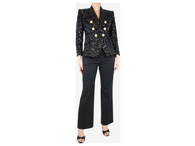 Etro Pantalón recto negro - talla UK 12 - vista 2