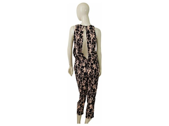 Mono de seda sin mangas Thakoon Addition estampado negro y rosa Talla 2 Multicolor - vista 2