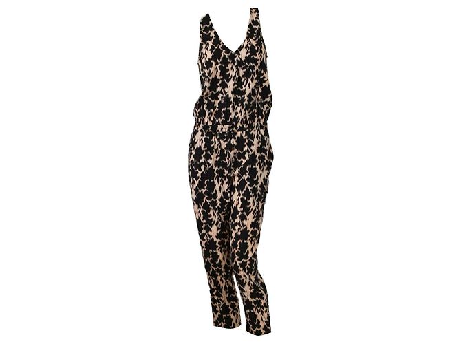 Mono de seda sin mangas Thakoon Addition estampado negro y rosa Talla 2 Multicolor - vista 3