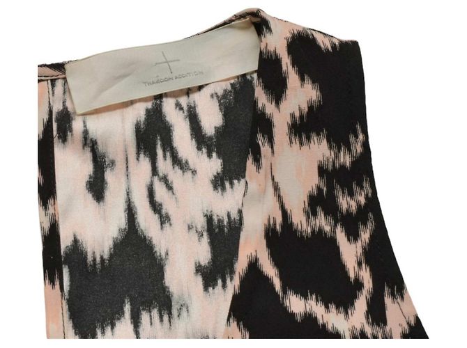 Mono de seda sin mangas Thakoon Addition estampado negro y rosa Talla 2 Multicolor - vista 4