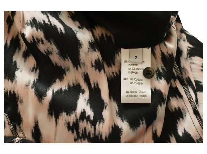 Mono de seda sin mangas Thakoon Addition estampado negro y rosa Talla 2 Multicolor - vista 5