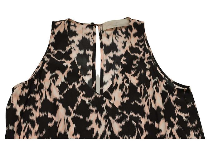 Mono de seda sin mangas Thakoon Addition estampado negro y rosa Talla 2 Multicolor - vista 6