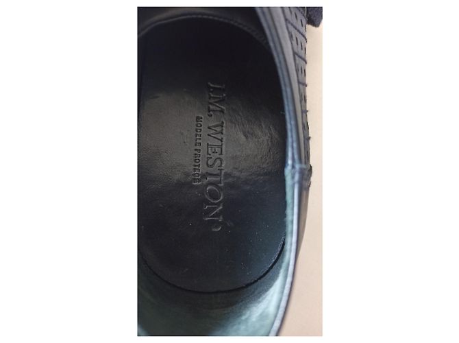 Sneakers J.M. WESTON Casual Training Pelle Blu Navy 43 - vista 6