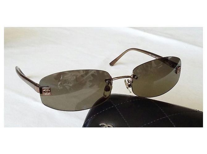 Chanel Nunca usado - con gafas de bronce/dorado brillante Castaño Metálico Castaña Marrón claro Caramelo Marrón oscuro Gold hardware Camello - vista 6