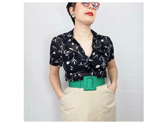 Cintura vintage Yves Saint Laurent per donne Verde - vista 7