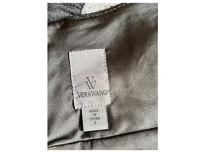 Vera Wang Abito da sera nero e bianco, gonna di tulle - vista 5