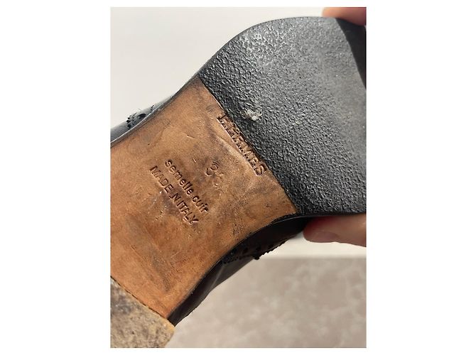 Hermès Stivaletti HERMES T.EU 36 Pelle Nero - vista 7