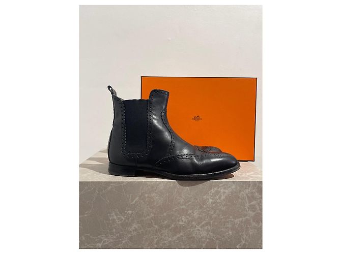 Hermès Stivaletti HERMES T.EU 36 Pelle Nero - vista 9