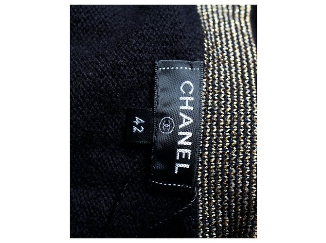 Timeless Chanel 2019 Jersey Paris-New York de cachemir negro - vista 4