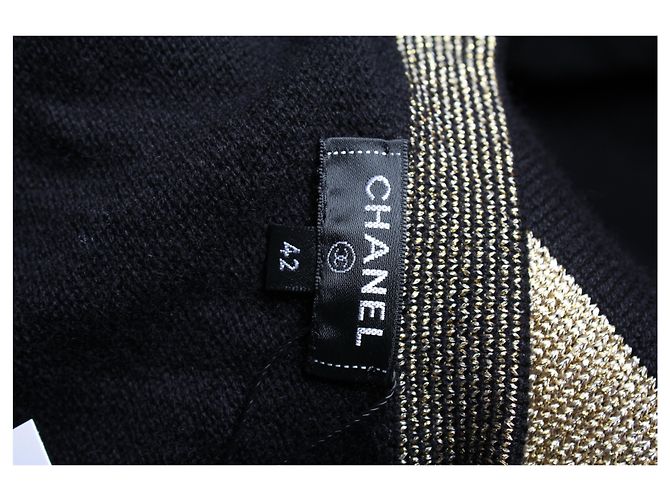 Timeless Chanel 2019 Jersey Paris-New York de cachemir negro - vista 9