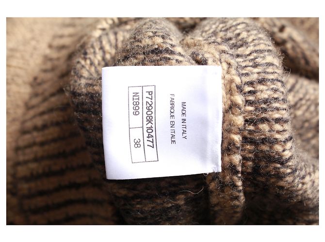 Timeless Cardigan Chanel con scollo a V in lana marrone - vista 10