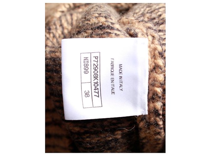 Timeless Cardigan Chanel con scollo a V in lana marrone - vista 5