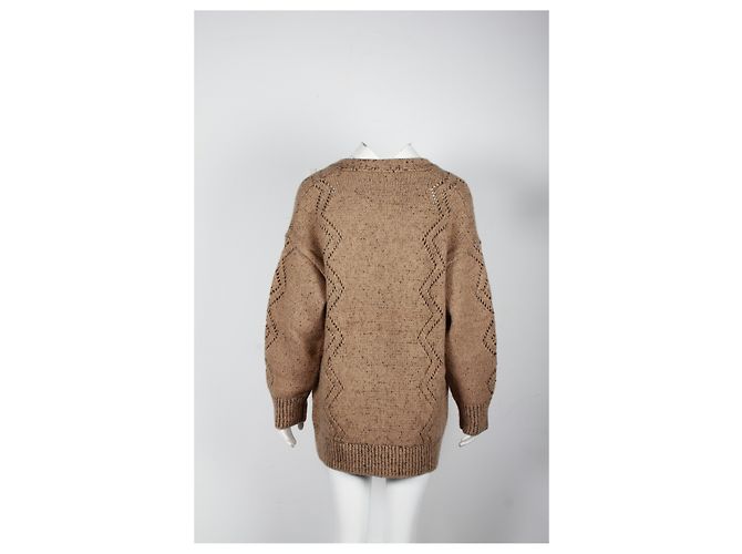 Timeless Cardigan Chanel con scollo a V in lana marrone - vista 8