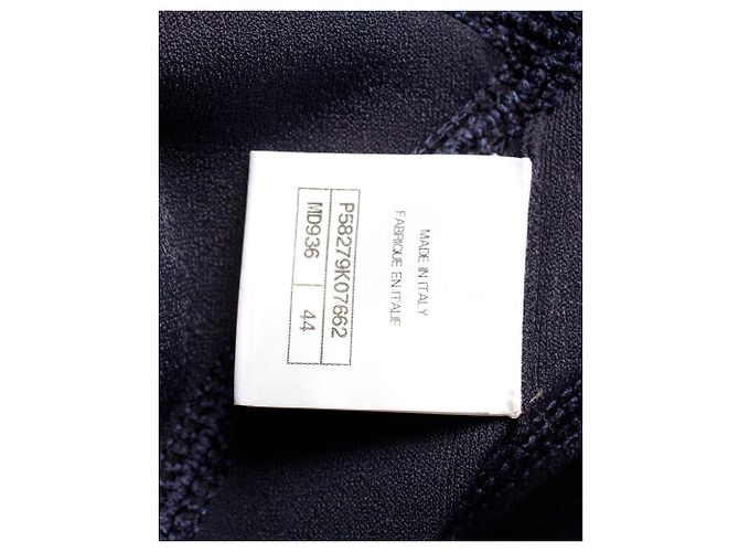Felpa Chanel CC con cappuccio e zip in cotone blu navy - vista 5