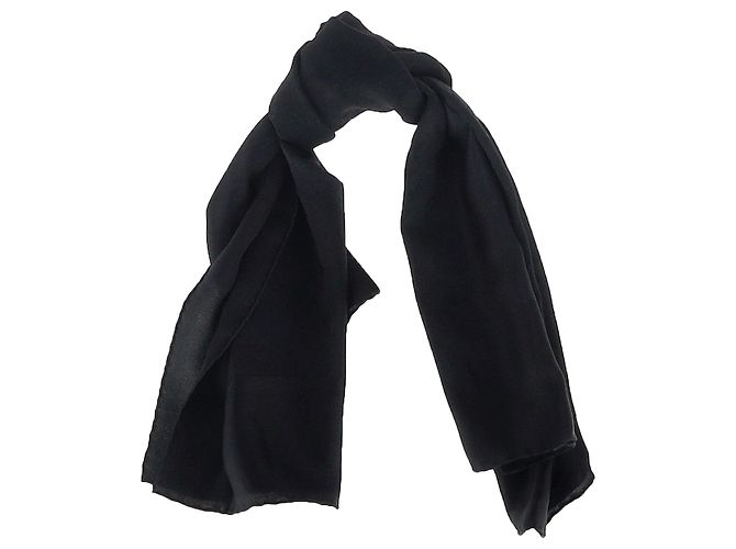 Louis Vuitton Square Scarf in Black Silk - view 4