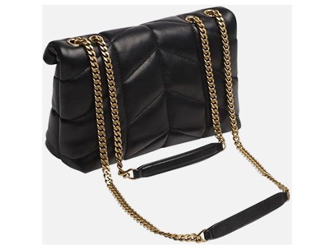 Borsa Saint Laurent Toy Puffer in pelle di agnello nera Nero - vista 2