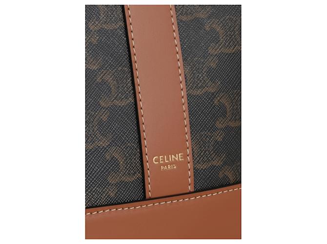 Triomphe Borsa secchiello Céline Small marrone in pelle - vista 4