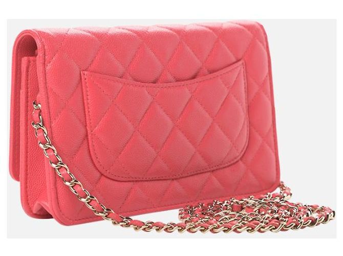 Wallet On Chain Chanel Caviar Portafoglio su catena Corallo - vista 2