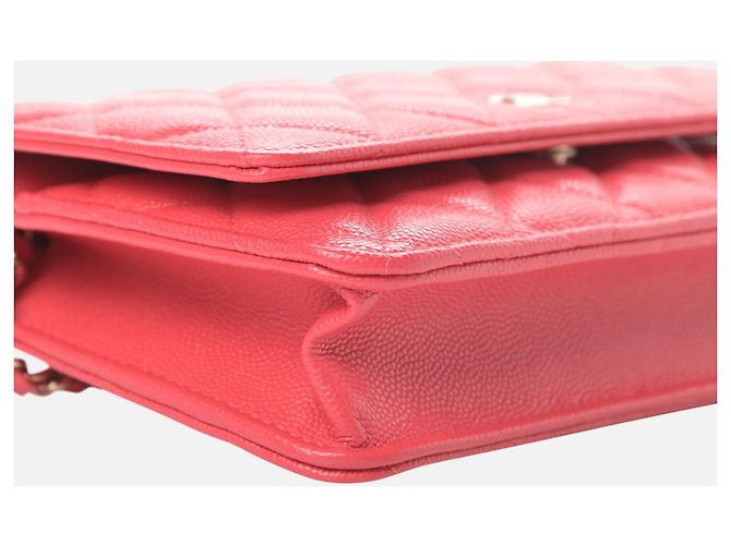 Wallet On Chain Chanel Caviar Portafoglio su catena Corallo - vista 7