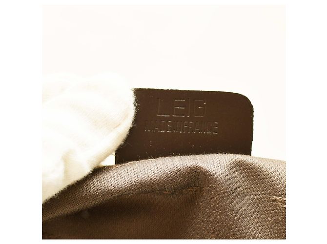 Lancel Black and Dark Brown Leather Hobo Shoulder Bag - view 7