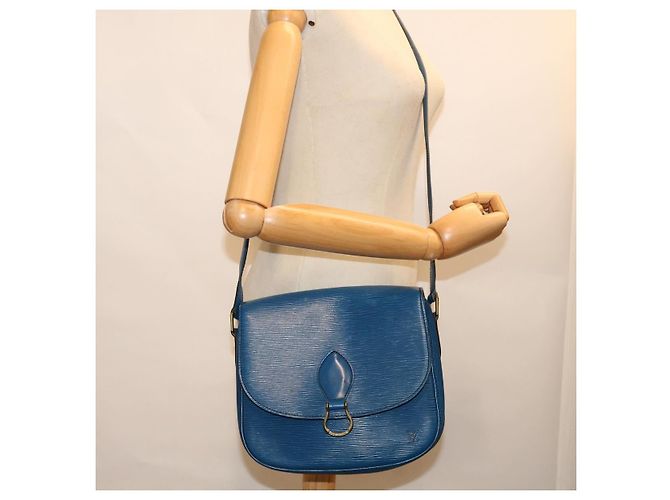 LOUIS VUITTON Epi Saint Cloud GM Borsa a tracolla Blu M52195 LV Aut 70023 - vista 22