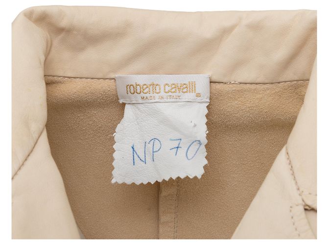 Roberto Cavalli Lederjacke Beige - Ansicht 3