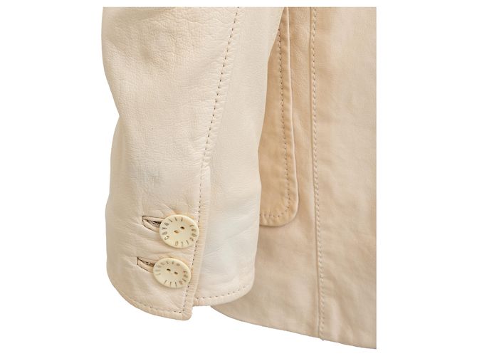 Roberto Cavalli Lederjacke Beige - Ansicht 7