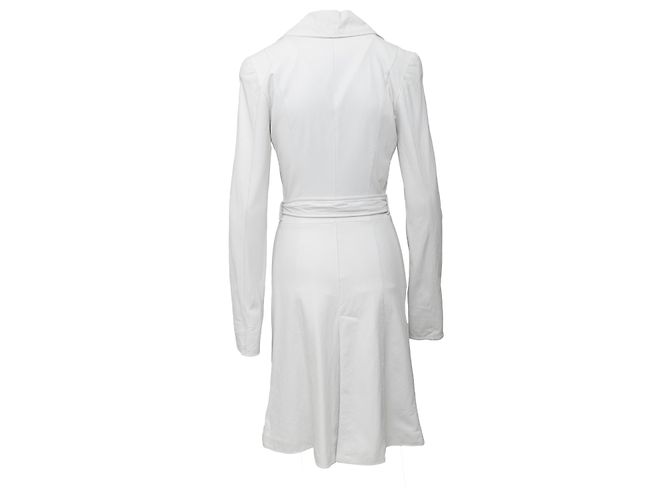 Giacca lunga in pelle Roberto Cavalli Bianco - vista 2