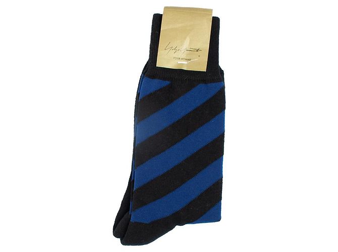 Yohji Yamamoto Yoji Yamamato, calzini a righe Nero Blu - vista 3