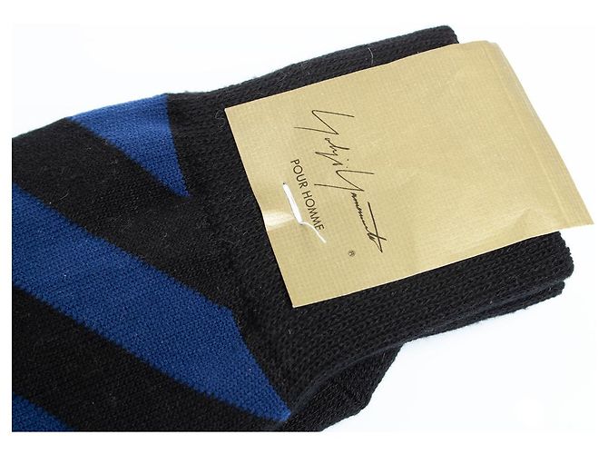 Yohji Yamamoto Yoji Yamamato, calzini a righe Nero Blu - vista 6