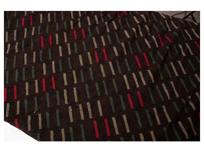 Carolina herrera, Sciarpa con logo stampato Marrone Rosso Verde Grigio - vista 4