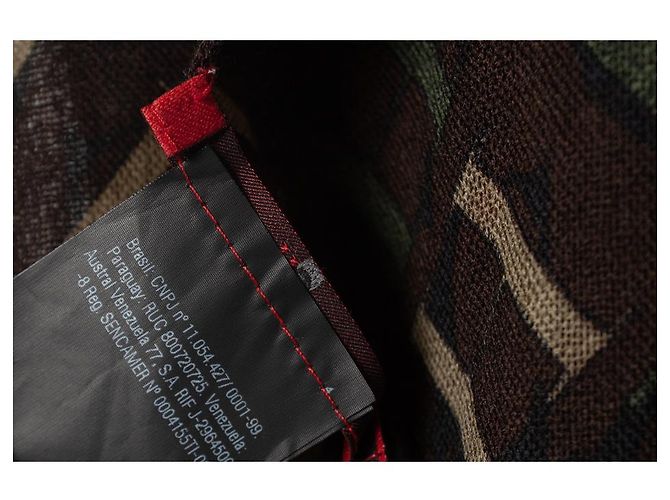 Carolina herrera, Sciarpa con logo stampato Marrone Rosso Verde Grigio - vista 5