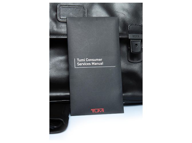 TUMI, Borsa portadocumenti Alpha slim in pelle con patta Nero - vista 6