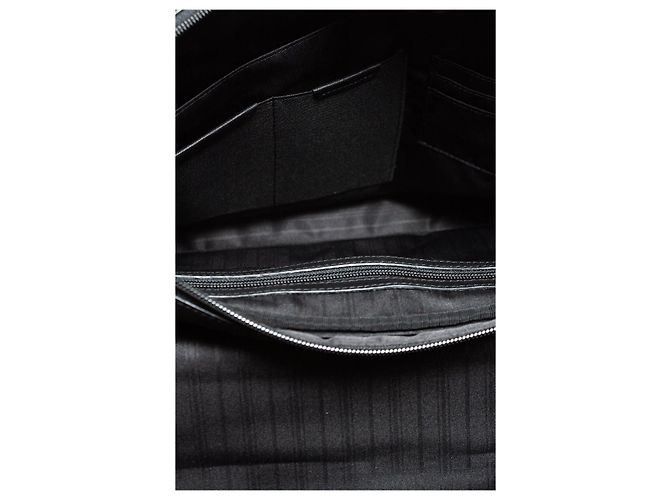 TUMI, Borsa portadocumenti Alpha slim in pelle con patta Nero - vista 7