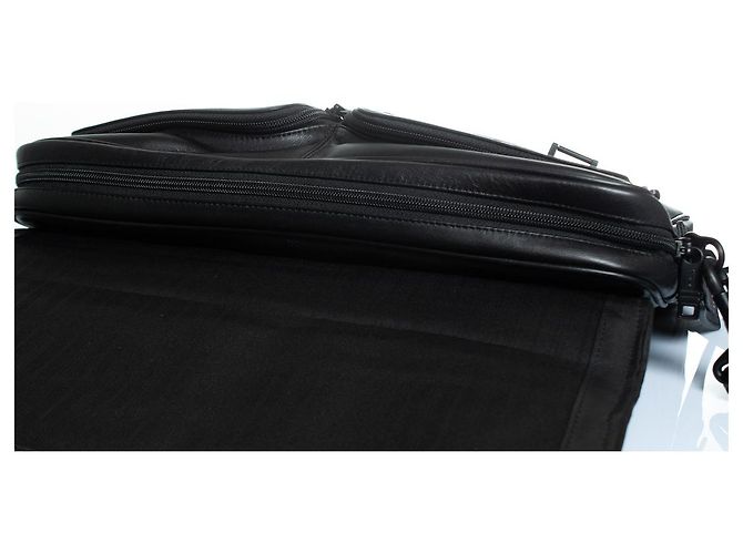 TUMI, Borsa portadocumenti Alpha slim in pelle con patta Nero - vista 9