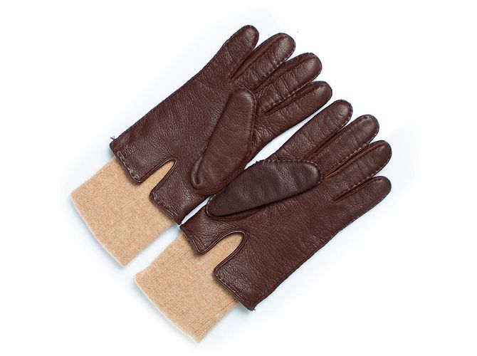 Carolina Herrera, Lederhandschuhe Braun - Ansicht 2