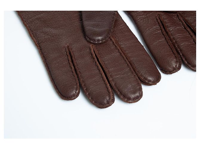 Carolina Herrera, Lederhandschuhe Braun - Ansicht 3