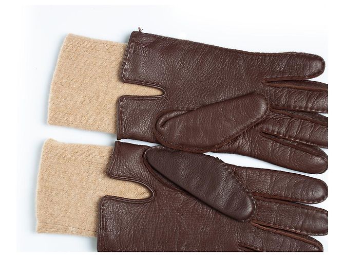 Carolina Herrera, Lederhandschuhe Braun - Ansicht 4