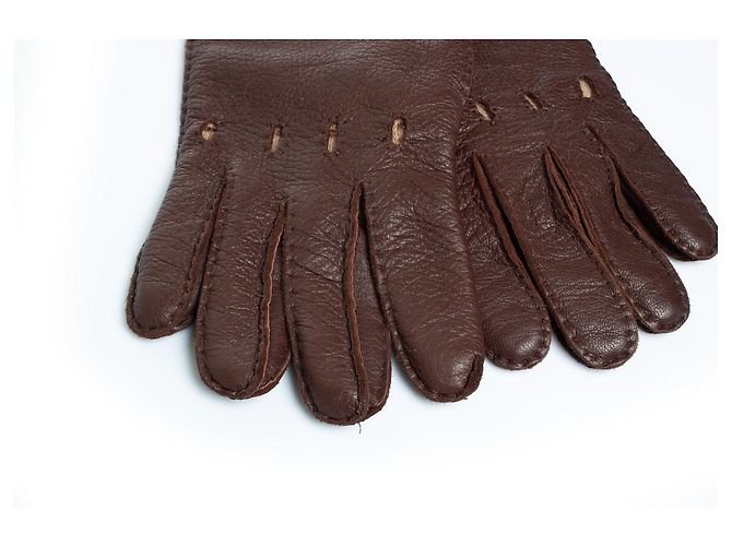 Carolina Herrera, Lederhandschuhe Braun - Ansicht 5