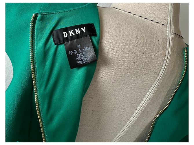 Vestido verde Dkny - vista 6
