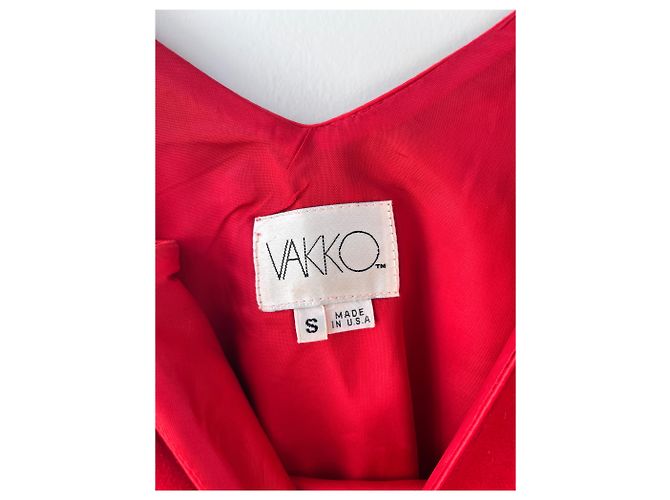 Autre Marque Vakko Rotes Wildlederkleid, S - Ansicht 8