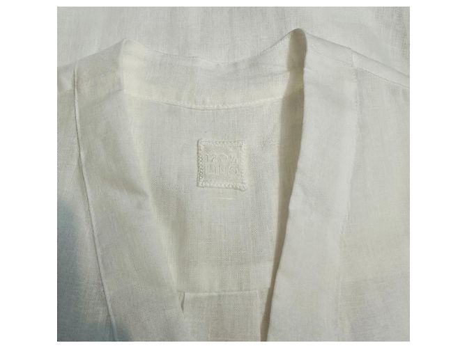 120% LINO Weiße Leinenbluse - Ansicht 5