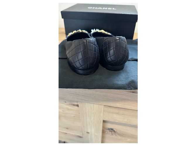 Bailarinas Chanel de piel negra Negro - vista 4
