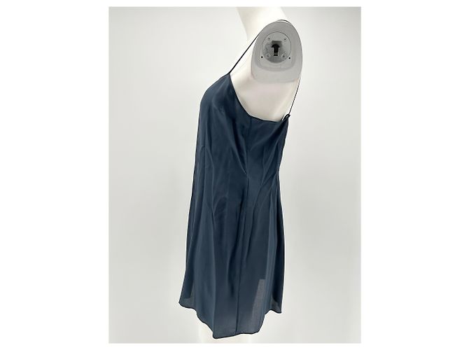 Fendi Kleid T.IT 42 aus Seide Blau - Ansicht 3