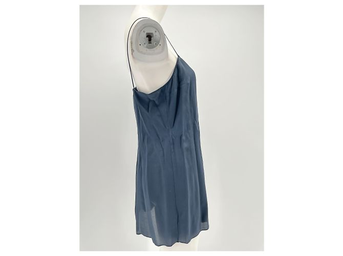 Fendi Kleid T.IT 42 aus Seide Blau - Ansicht 4