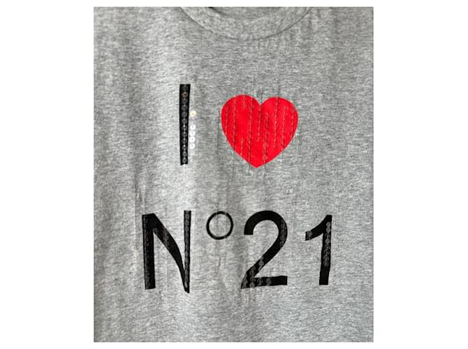 Camiseta de algodón gris No 21 - vista 2