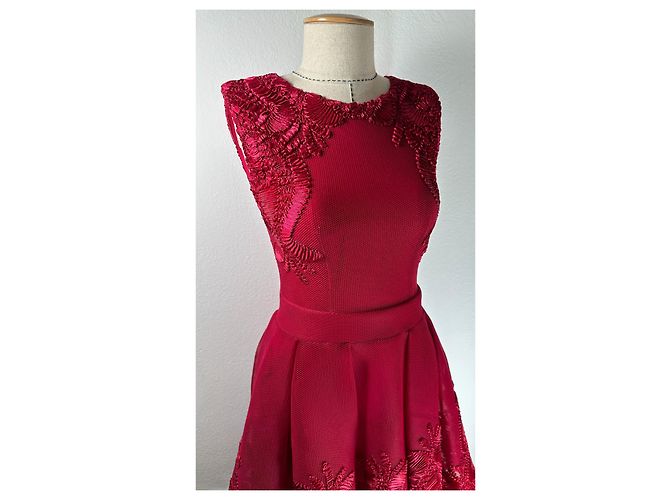 Maje Partykleid aus besticktem Mesh Pink - Ansicht 2